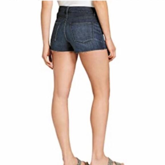 Nwt DARK DENIM HIGH RISE SHORTIE SHORTS - Picture 5 of 7